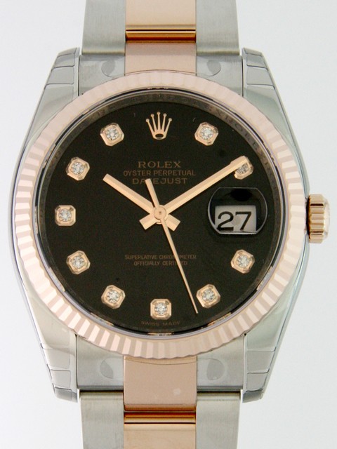 ロレックススーパーコピー ROLEX パーペチュアル デイトジャスト メンズ 116231G オイスターブレス ブラック