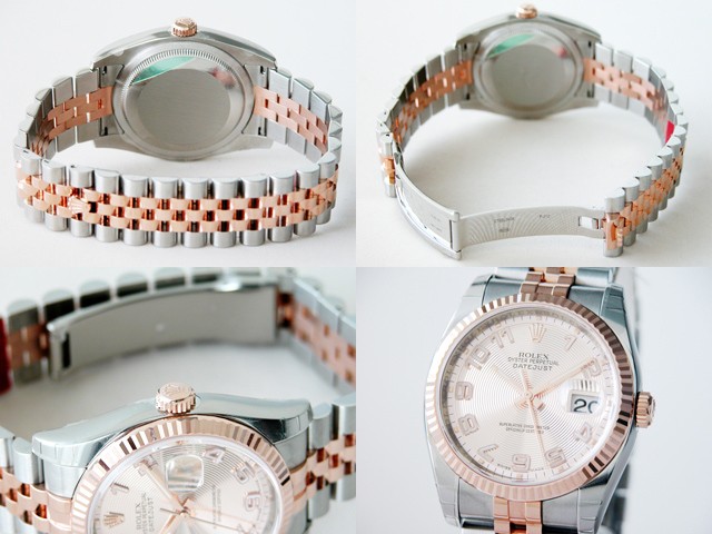 ロレックススーパーコピー ROLEX パーペチュアル デイトジャスト メンズ 116231 ジュビリーブレス ピンクコンセントリックアラビア