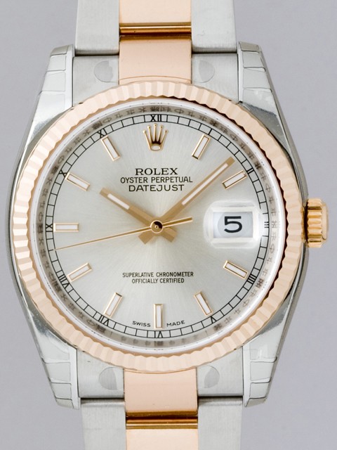 ロレックススーパーコピー ROLEX パーペチュアル デイトジャスト メンズ 116231 オイスターブレス シルバーバー