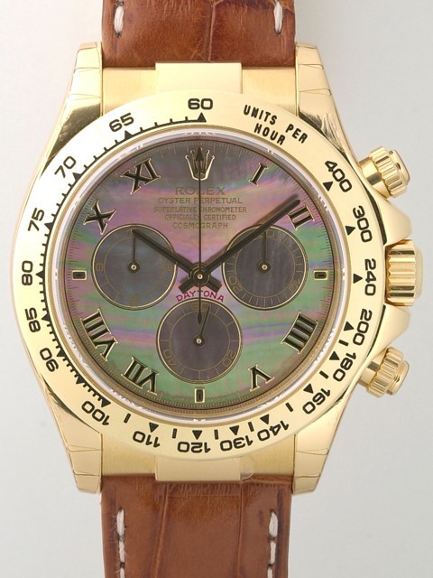 ロレックススーパーコピー ROLEX デイトナ 116518NR 茶皮 ブラックシェル