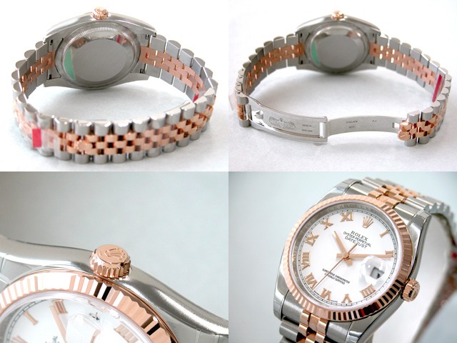 ロレックススーパーコピー ROLEX パーペチュアル デイトジャスト メンズ 116231 ジュビリーブレス ホワイトローマ