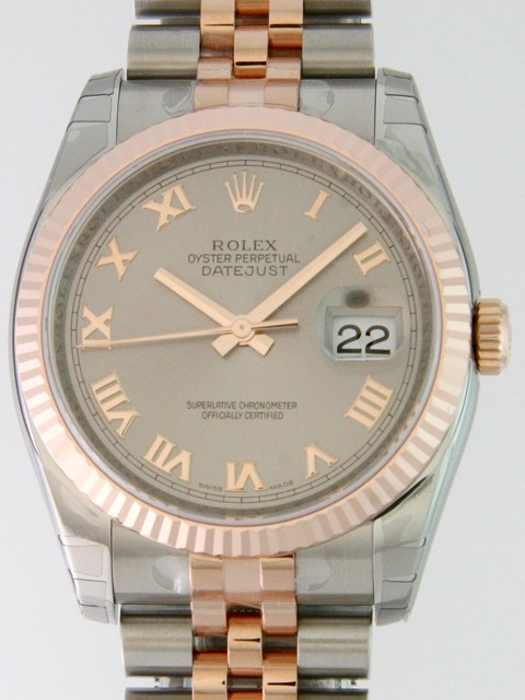 ロレックススーパーコピー ROLEX パーペチュアル デイトジャスト メンズ 116231 ジュビリーブレス グレーローマ