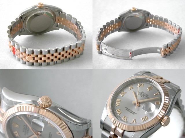 ロレックススーパーコピー ROLEX パーペチュアル デイトジャスト メンズ 116231 ジュビリーブレス グレーローマ