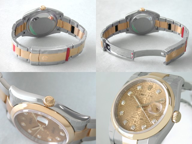 ロレックススーパーコピー ROLEX パーペチュアル デイトジャスト メンズ 116203J オイスターブレス シャンパンコンピューター