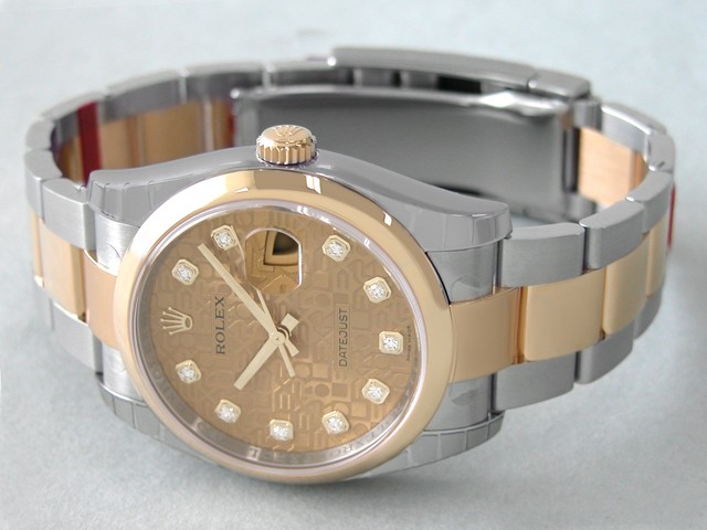 ロレックススーパーコピー ROLEX パーペチュアル デイトジャスト メンズ 116203J オイスターブレス シャンパンコンピューター