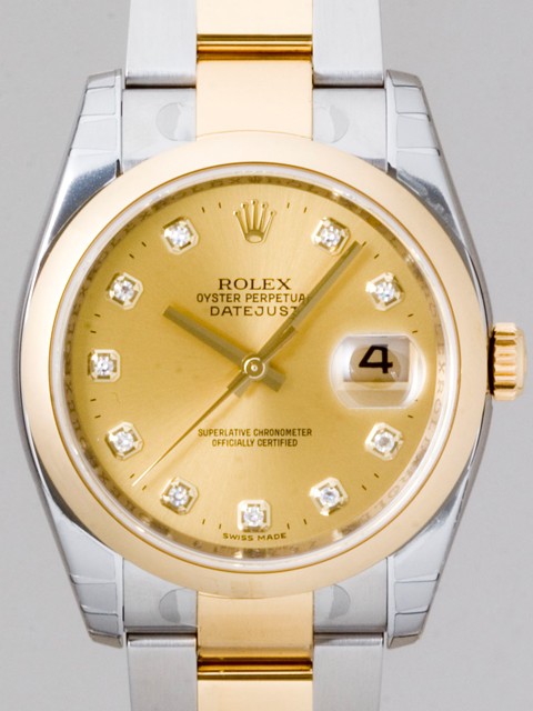 ロレックススーパーコピー ROLEX パーペチュアル デイトジャスト メンズ 116203G オイスターブレス シャンパン