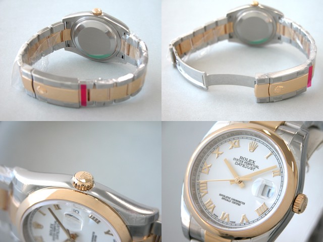 ロレックススーパーコピー ROLEX パーペチュアル デイトジャスト メンズ 116203 オイスターブレス ホワイトローマ