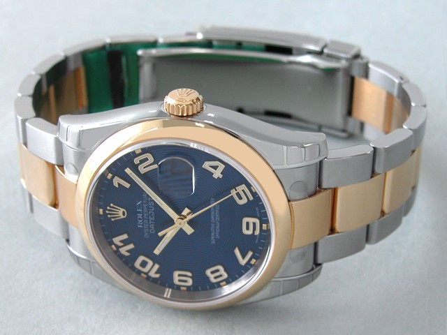 ロレックススーパーコピー ROLEX パーペチュアル デイトジャスト メンズ 116203 オイスターブレス ブルーコンセントリックアラビア