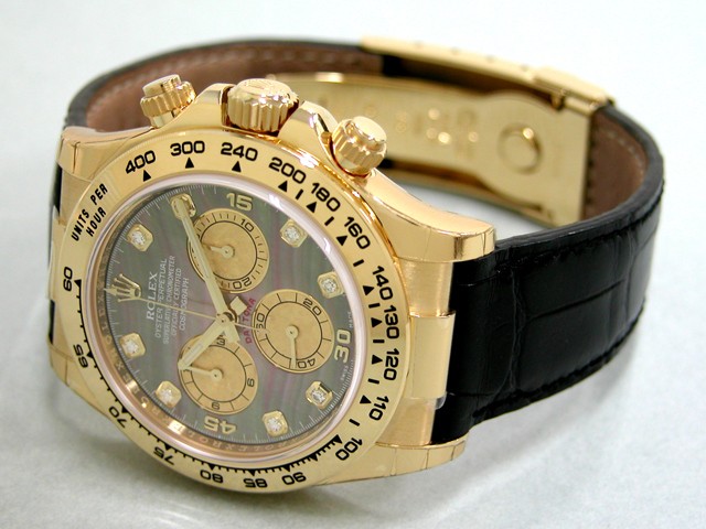ロレックススーパーコピー ROLEX デイトナ 116518NG 黒皮 ブラックシェル