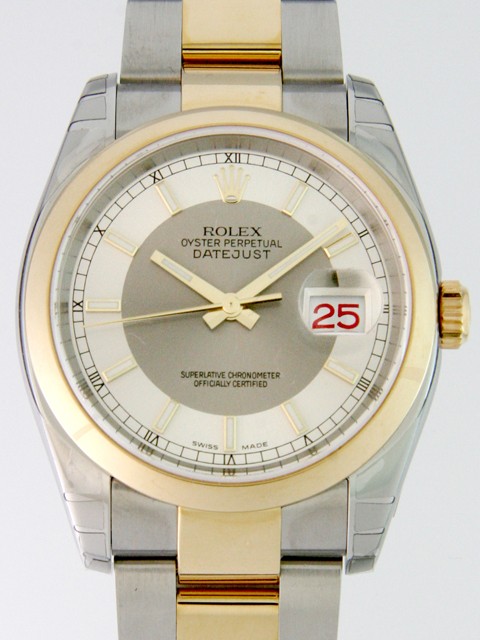 ロレックススーパーコピー ROLEX パーペチュアル デイトジャスト メンズ 116203 オイスターブレス シルバー／グレー