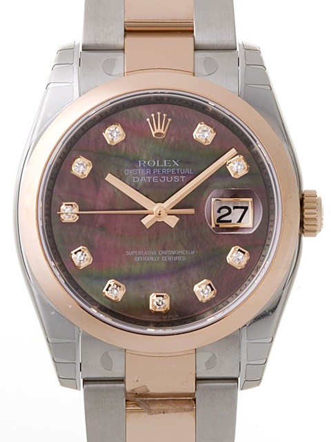 ロレックススーパーコピー ROLEX パーペチュアル デイトジャスト メンズ 116201NG オイスターブレス ブラックシェル