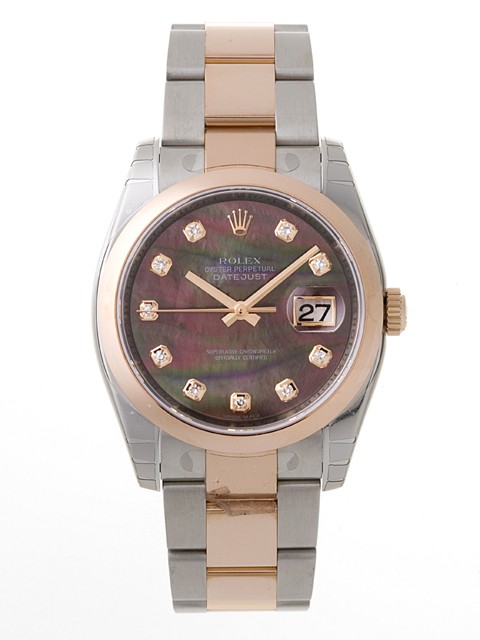 ロレックススーパーコピー ROLEX パーペチュアル デイトジャスト メンズ 116201NG オイスターブレス ブラックシェル