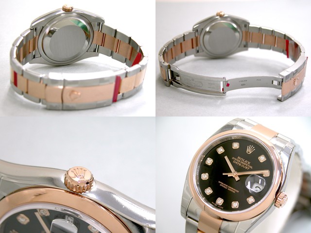ロレックススーパーコピー ROLEX パーペチュアル デイトジャスト メンズ 116201G オイスターブレス ブラック