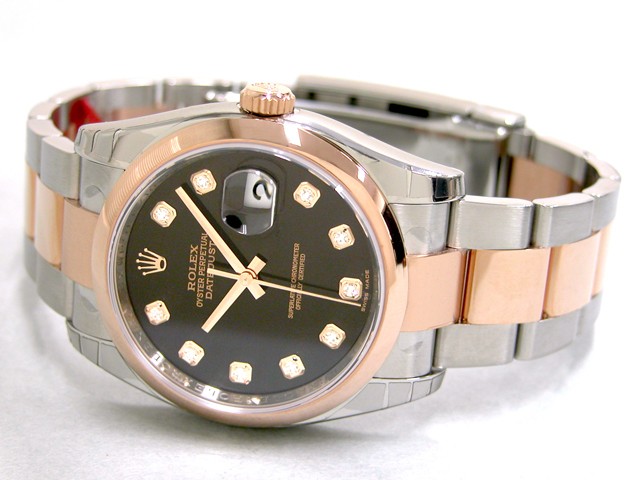 ロレックススーパーコピー ROLEX パーペチュアル デイトジャスト メンズ 116201G オイスターブレス ブラック