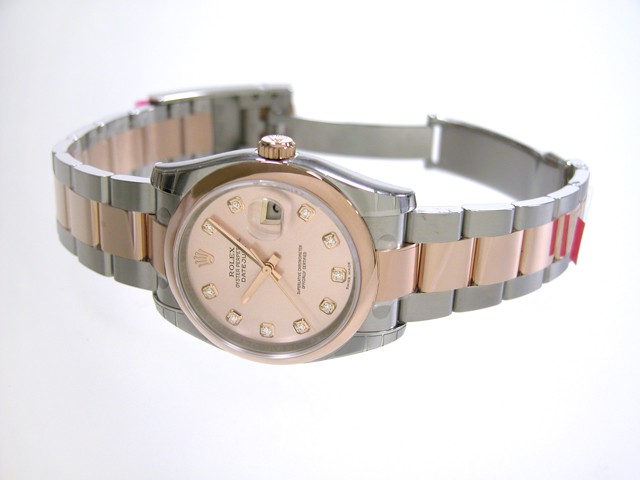 ロレックススーパーコピー ROLEX パーペチュアル デイトジャスト メンズ 116201G オイスターブレス ピンク