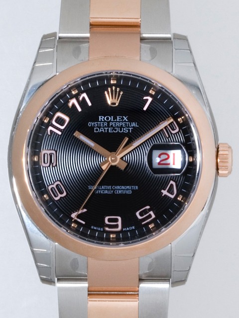ロレックススーパーコピー ROLEX パーペチュアル デイトジャスト メンズ 116201 オイスターブレス ブラックコンセットアラビア