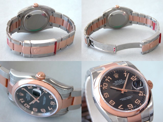 ロレックススーパーコピー ROLEX パーペチュアル デイトジャスト メンズ 116201 オイスターブレス ブラックコンセットアラビア