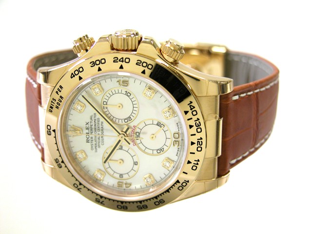 ロレックススーパーコピー ROLEX デイトナ 116518NG 茶皮 ホワイトシェル