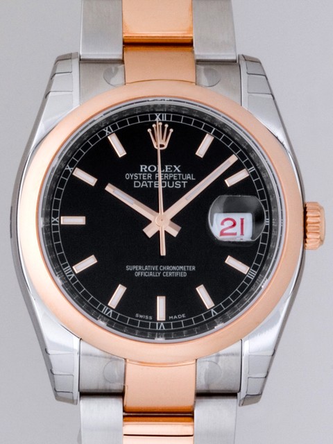 ロレックススーパーコピー ROLEX パーペチュアル デイトジャスト メンズ 116201 オイスターブレス ブラック