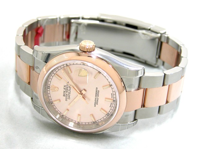 ロレックススーパーコピー ROLEX パーペチュアル デイトジャスト メンズ 116201 オイスターブレス ピンク