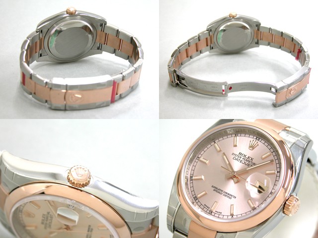ロレックススーパーコピー ROLEX パーペチュアル デイトジャスト メンズ 116201 オイスターブレス ピンク