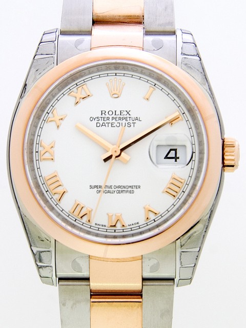 ロレックススーパーコピー ROLEX パーペチュアル デイトジャスト メンズ 116201 オイスターブレス ホワイトローマ