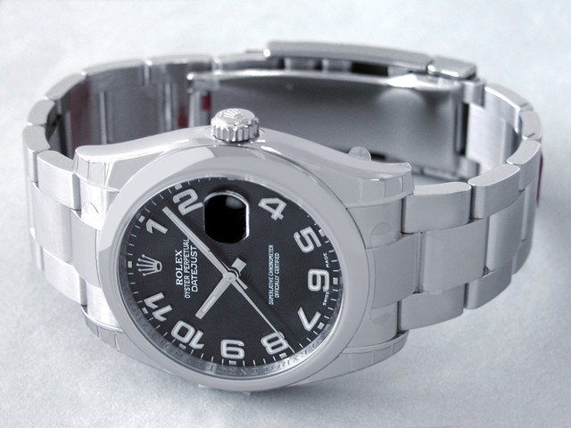 ロレックススーパーコピー ROLEX パーペチュアル デイトジャスト メンズ 116200 ブラックコンセントリックアラビア