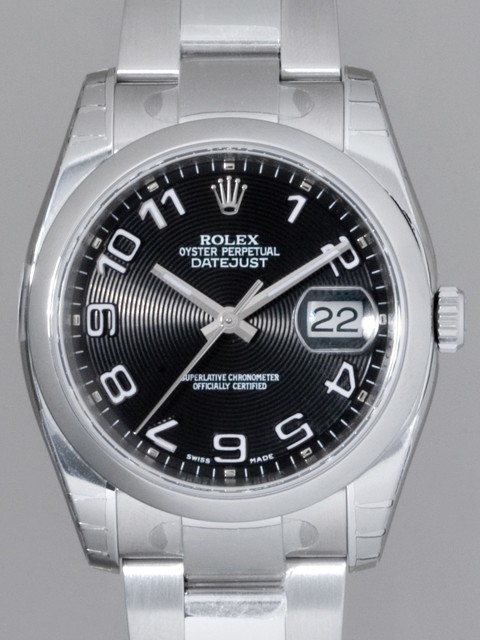 ロレックススーパーコピー ROLEX パーペチュアル デイトジャスト メンズ 116200 ブラックコンセントリックアラビア