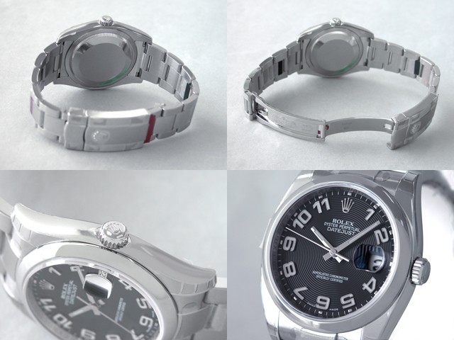 ロレックススーパーコピー ROLEX パーペチュアル デイトジャスト メンズ 116200 ブラックコンセントリックアラビア