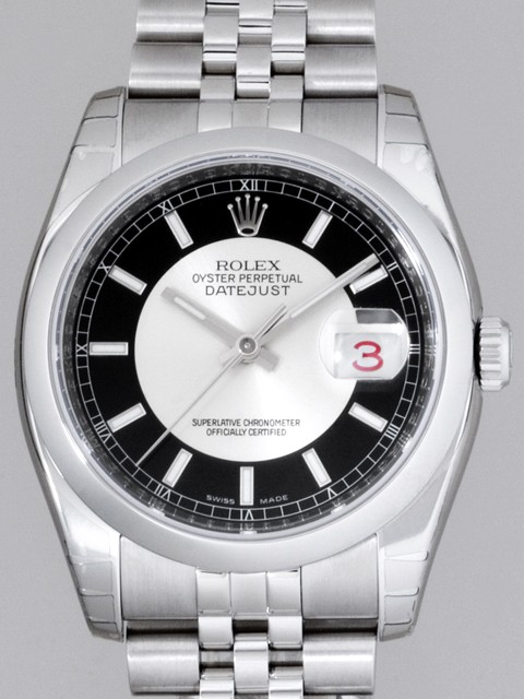 ロレックススーパーコピー ROLEX パーペチュアル デイトジャスト メンズ 116200 ジュビリーブレス ブラック/シルバー
