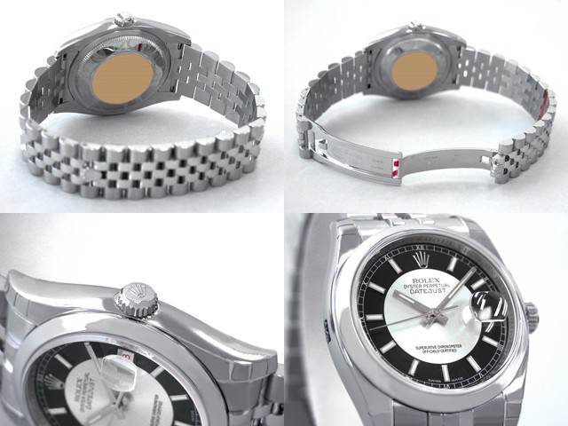 ロレックススーパーコピー ROLEX パーペチュアル デイトジャスト メンズ 116200 ジュビリーブレス ブラック/シルバー