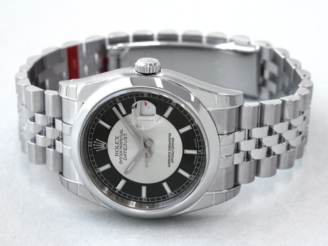 ロレックススーパーコピー ROLEX パーペチュアル デイトジャスト メンズ 116200 ジュビリーブレス ブラック/シルバー