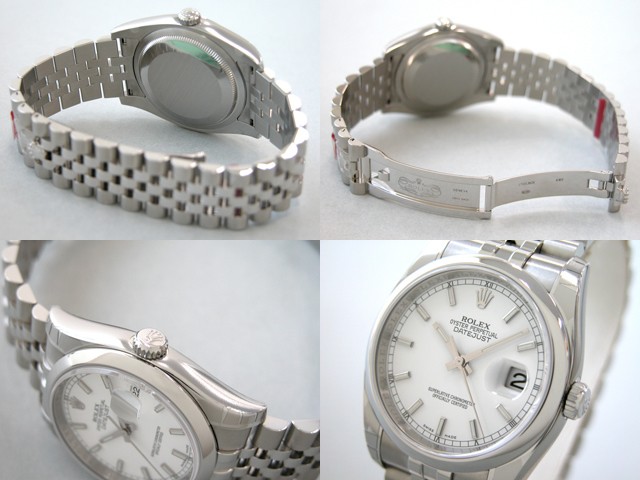 ロレックススーパーコピー ROLEX パーペチュアル デイトジャスト メンズ 116200 ジュビリーブレス ホワイトバー
