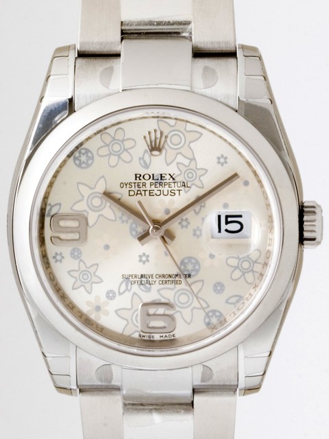 ロレックススーパーコピー ROLEX パーペチュアル デイトジャスト メンズ 116200 シルバーフラワー
