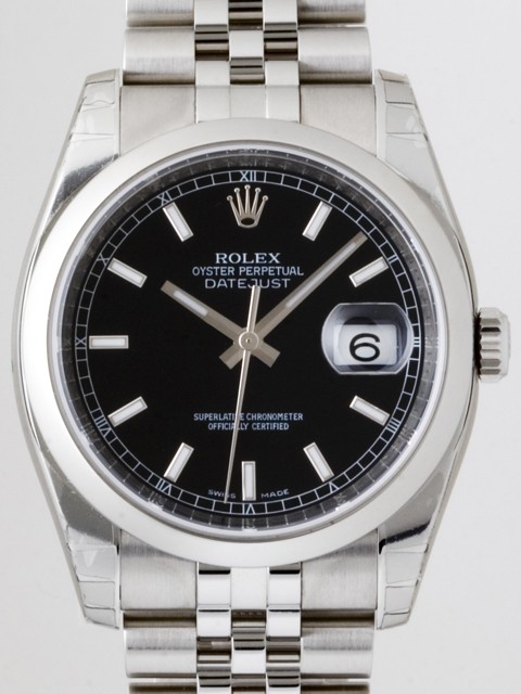 ロレックススーパーコピー ROLEX パーペチュアル デイトジャスト メンズ 116200 ジュビリーブレス ブラックバー