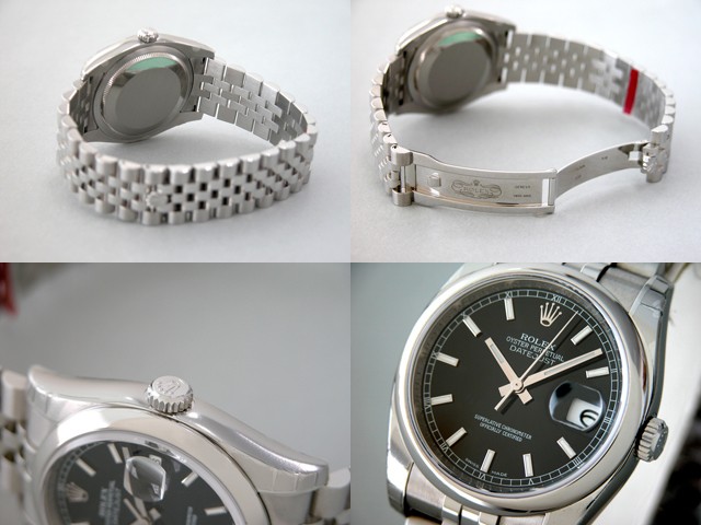 ロレックススーパーコピー ROLEX パーペチュアル デイトジャスト メンズ 116200 ジュビリーブレス ブラックバー
