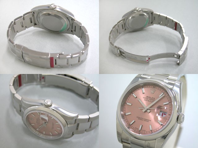 ロレックススーパーコピー ROLEX パーペチュアル デイトジャスト メンズ 116200 ピンクバー