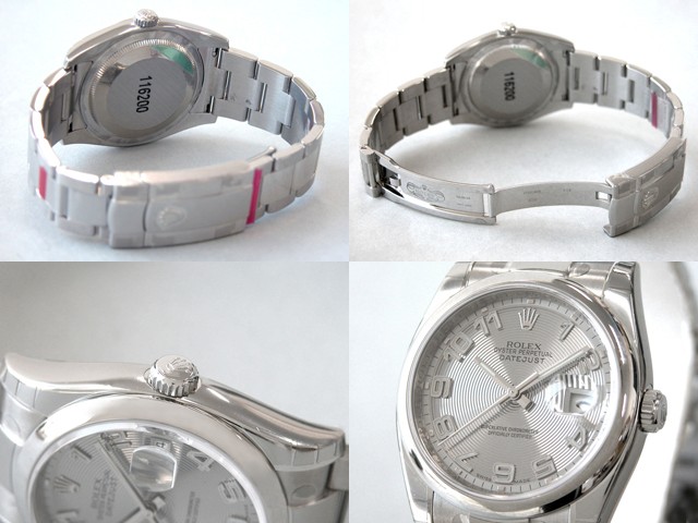 ロレックススーパーコピー ROLEX パーペチュアル デイトジャスト メンズ 116200 シルバーコンセントリックアラビア