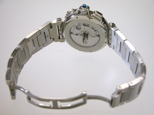 カルティエスーパーコピー Cartier パシャ 42mm クロノグラフ W31085M7 ブレス ホワイト 自動巻