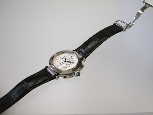 カルティエスーパーコピー Cartier パシャ 42mm クロノグラフ W3108555 ＳＳ 皮 ホワイト