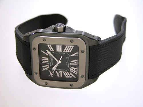 カルティエスーパーコピー Cartier サントス100 LM カーボン W2020010 TI/SS ブラック 自動巻