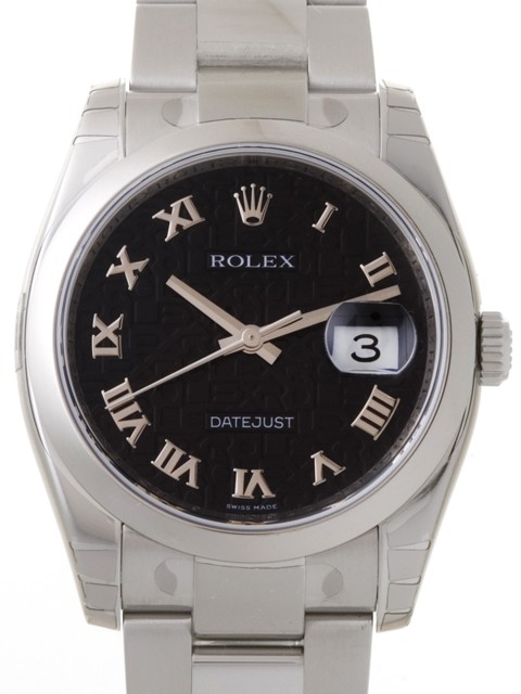 ロレックススーパーコピー ROLEX パーペチュアル デイトジャスト メンズ 116200 ブラックコンピューターローマ