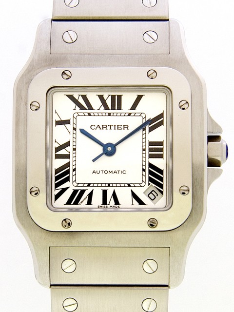 カルティエスーパーコピー Cartier サントスガルベ SS XL AUTO W20098D6 ホワイト 自動巻