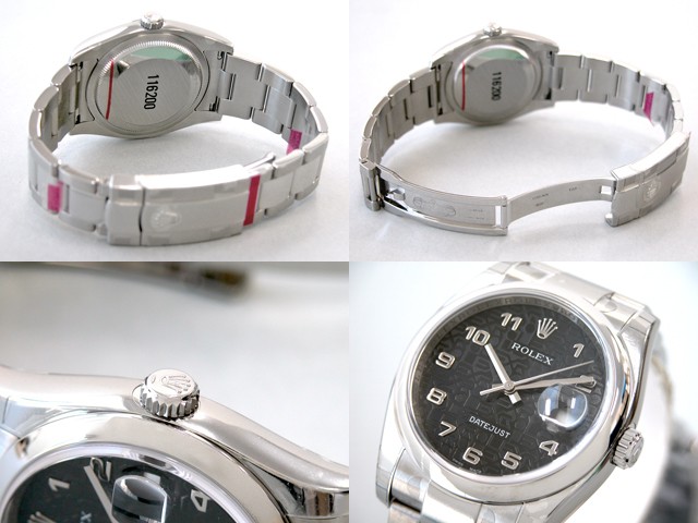 ロレックススーパーコピー ROLEX パーペチュアル デイトジャスト メンズ 116200 ブラックコンピューターアラビア
