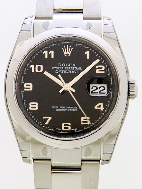 ロレックススーパーコピー ROLEX パーペチュアル デイトジャスト メンズ 116200 ブラックアラビア