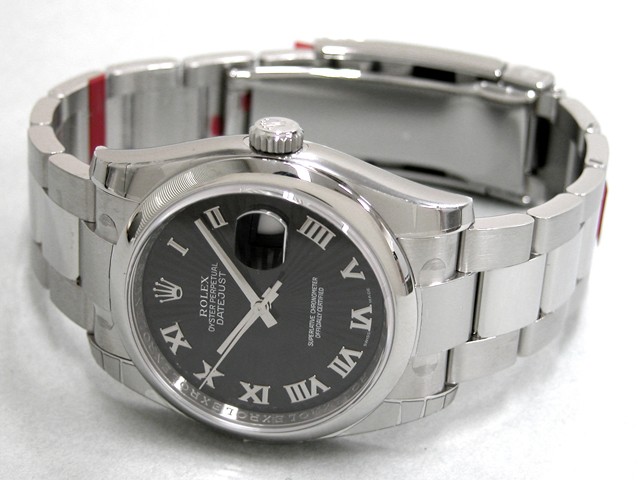 ロレックススーパーコピー ROLEX パーペチュアル デイトジャスト メンズ 116200 ブラックサンビームローマ