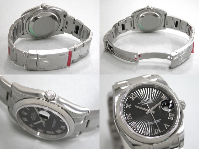 ロレックススーパーコピー ROLEX パーペチュアル デイトジャスト メンズ 116200 ブラックサンビームローマ