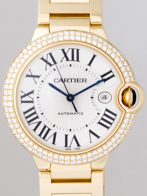 カルティエスーパーコピー Cartier バロンブルー ケースダイヤ WE90073 YＧ LＭ シルバー