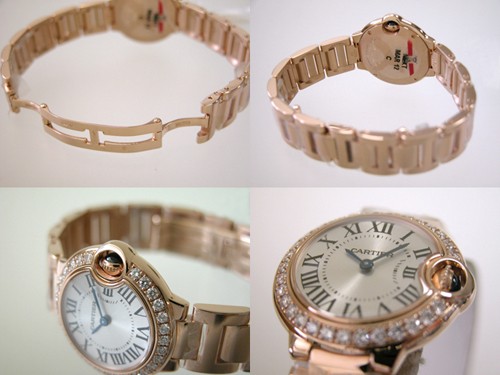 カルティエスーパーコピー Cartier バロンブルー ケースダイヤ WE90023 ＰＧ ＳＭ シルバー