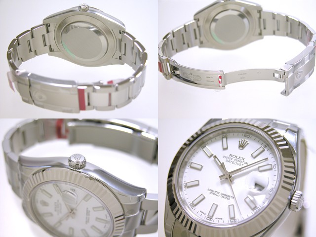ロレックススーパーコピー ROLEX パーペチュアル デイトジャストII メンズ 116334 オイスターブレス ホワイト